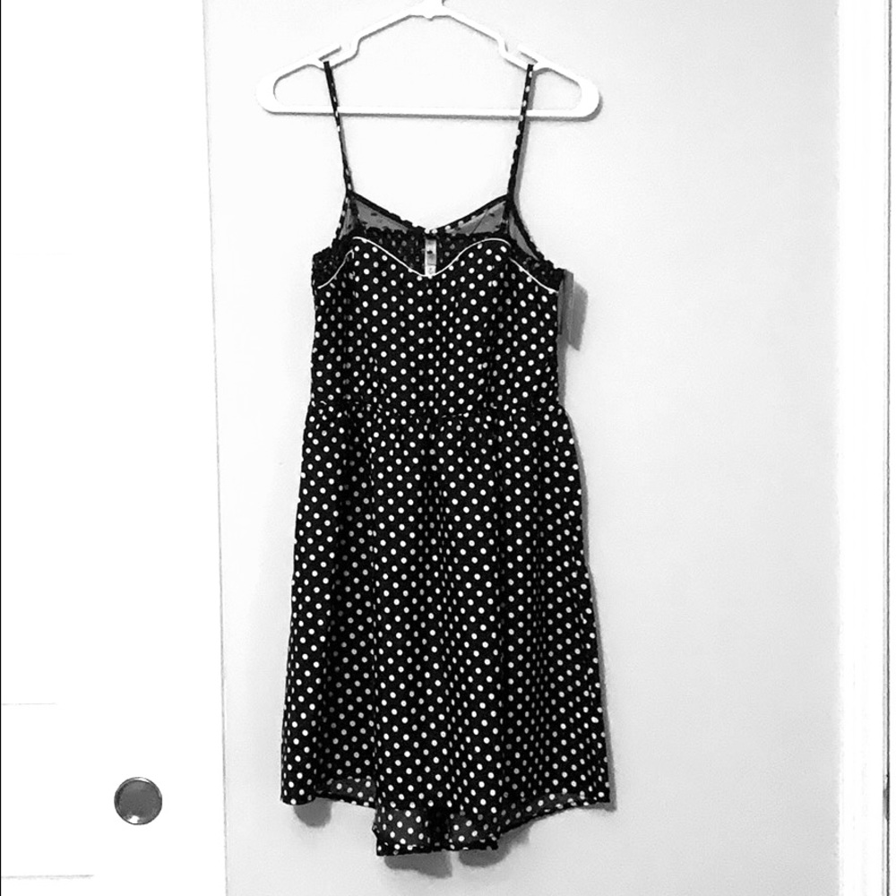 NWT Xhilaration Black and White Dot Dress